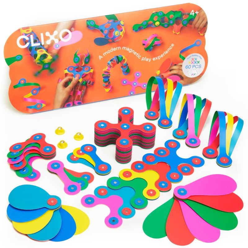 Магнитен Конструктор Super Rainbow Pack 60 Части на Clixo