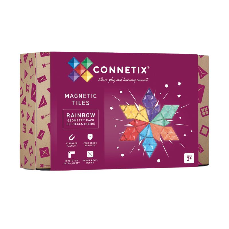 Магнитен Конструктор Rainbow Geometry Pack 30 Части на Connetix