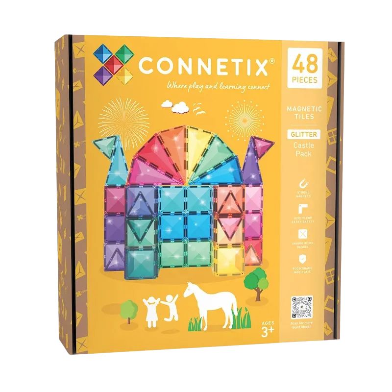 Магнитен Конструктор Glitter Castle 48 Части на Connetix