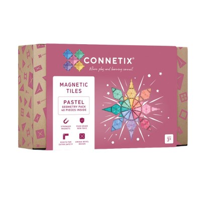 Магнитен Конструктор Pastel Geometry Pack 40 Части на Connetix