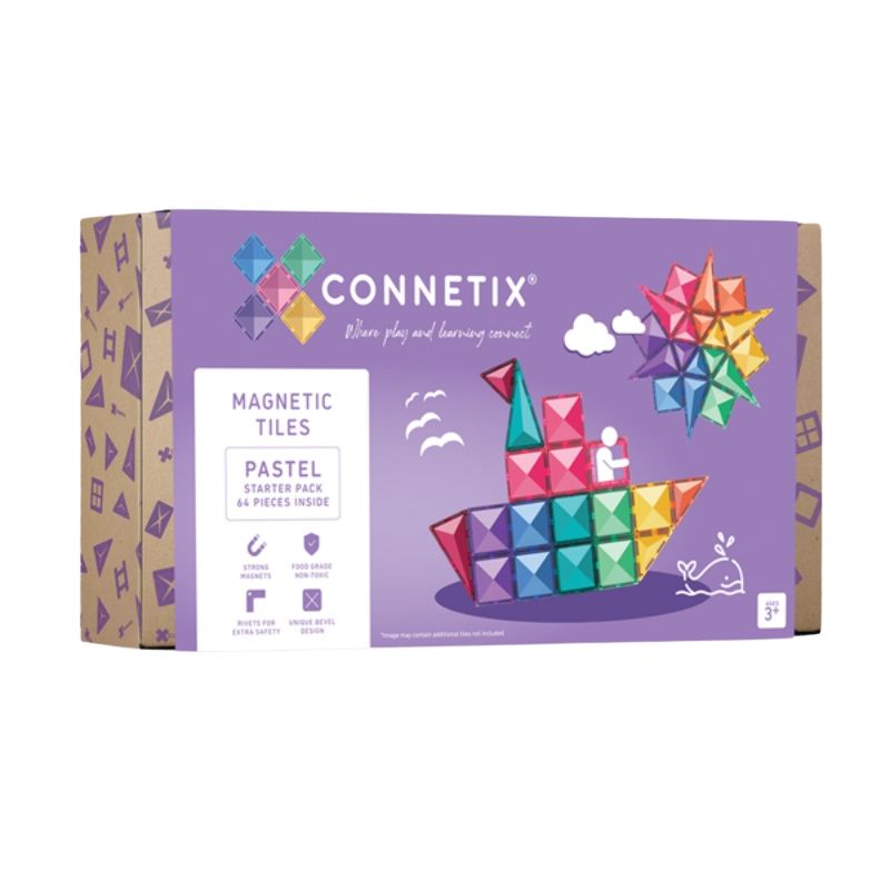 Магнитен Конструктор Pastel Starter Pack 64 Части на Connetix