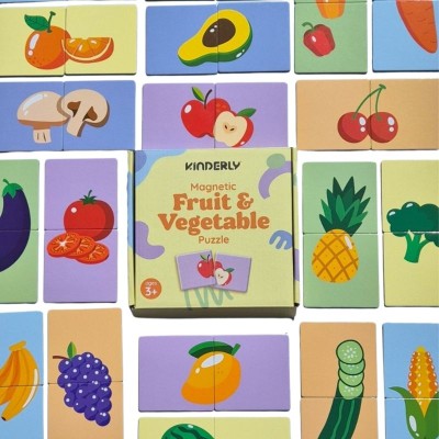 Магнитен Пъзел Fruits and Vegetables на Kinderly