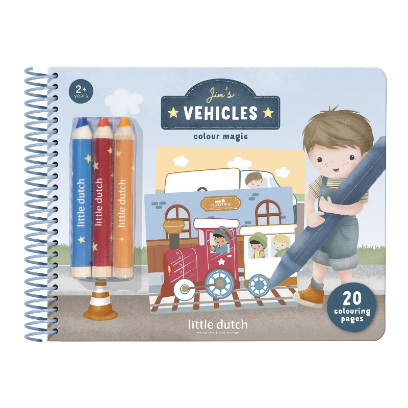 Магическа Книжка за Оцветяване Jim & Friends на Little Dutch
