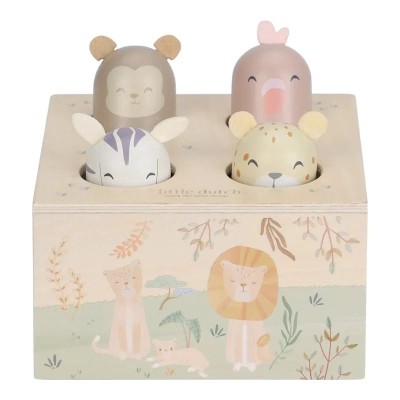 Дървена Бебешка Играчка Pop-Up Safari Friends на Little Dutch