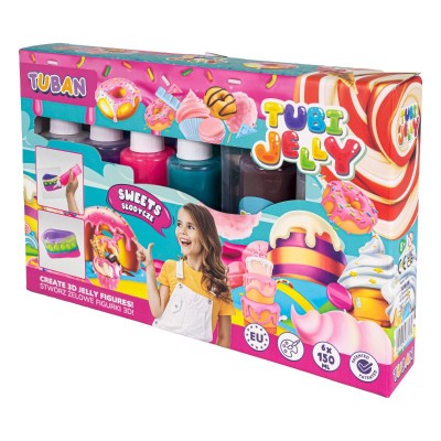Комплект за 3D Гел Фигурки с 6 цвята Tubi Jelly Сладки на Tuban