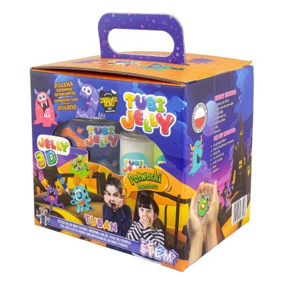 Комплект за 3D Гел Фигурки с 6 цвята и малък аквариум Tubi Jelly Чудовища на Tuban